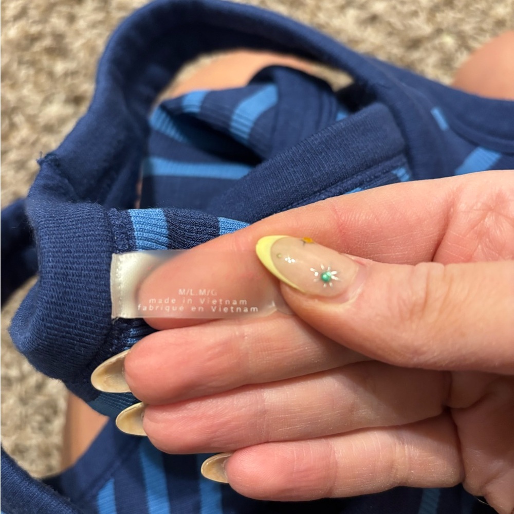 Free People Movement Striped Blue Sports Bra - Picture 4 of 5